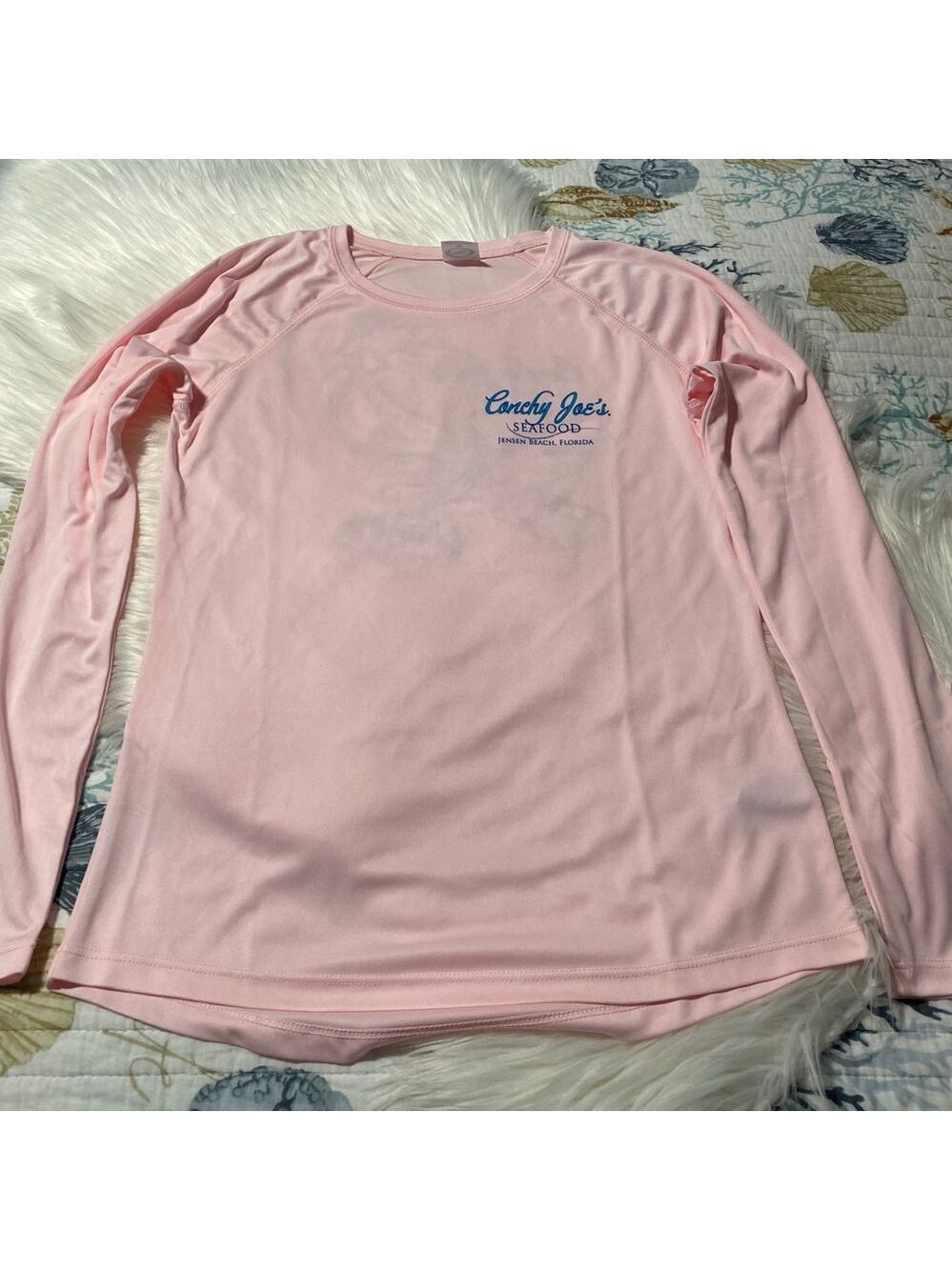 Women's Vapor Apparel Pink Conchy Joe's Long Sleeve Tee M